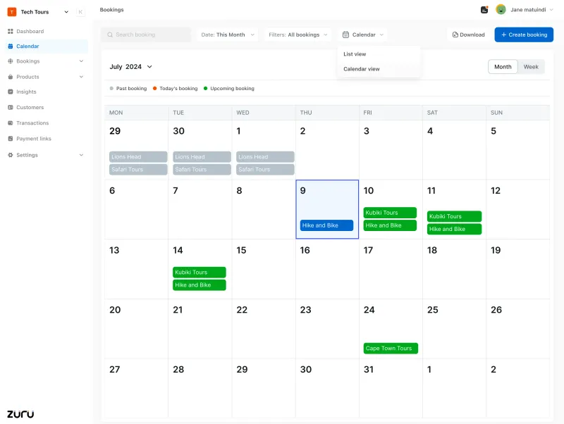 Manage bookings with ease.