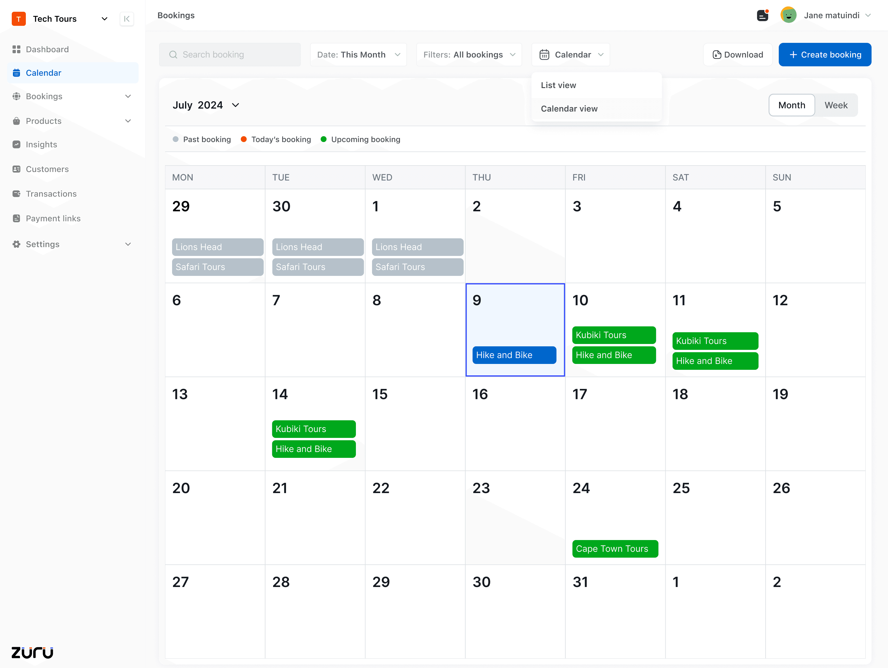 Manage bookings with ease.